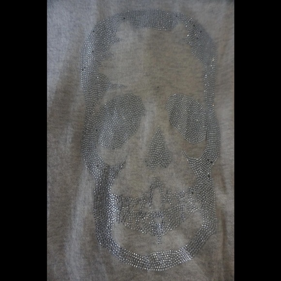 ZADIG & VOLTAIRE Sixtine Zip-Front Hooded Cashmere Sweatshirt Skull Small - Picture 8 of 12